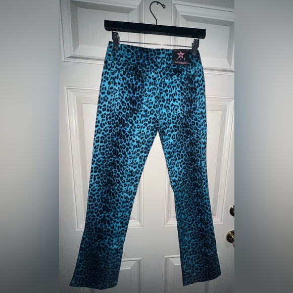Super RARE BLUE bubblegum animal print pants - Picture 2 of 4